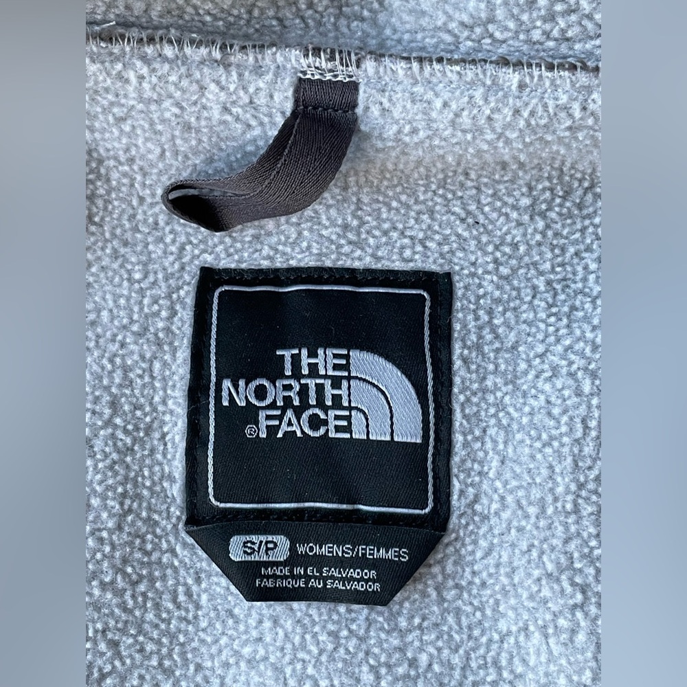 The North Face Hooded Polartec Fleece Jacket Coat Womens SMALL Grey Gray - Picture 7 of 16